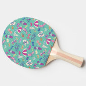 Raquette De Ping Pong Beau motif avec des éléments d'été (Côté)