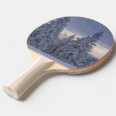 Raquette De Ping Pong Beau paysage hivernal comme il neige (Devant Angle)