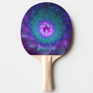 Raquette De Ping Pong Beauté florale abstraite Fleur colorée de son prop