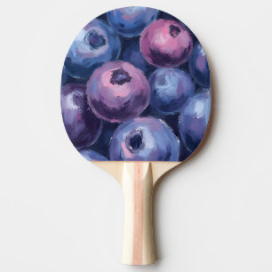 Raquette De Ping Pong Beaux Bleuets Peinture de Fruits