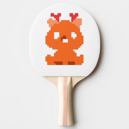 Raquette De Ping Pong Bébé cerf pixelisé mignon (Devant)