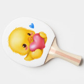 Raquette De Ping Pong Bébé mignon avec coeur rose Valentine (Côté)