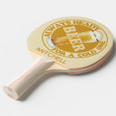 Raquette De Ping Pong BEER nom personnalisé ping pong paddle (Devant Angle)