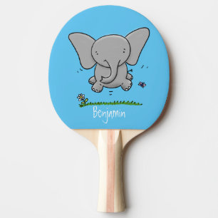 Raquette De Ping Pong Belle adorable dessin d'éléphant bébé