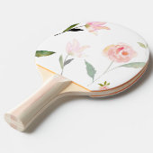 Raquette De Ping Pong Belle aquarelle florale (Devant Angle)