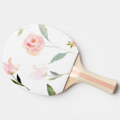 Raquette De Ping Pong Belle aquarelle florale (Côté)