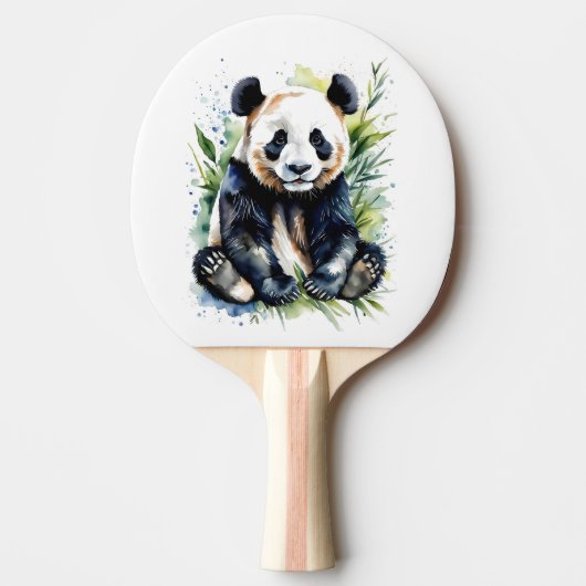 Raquette De Ping Pong Belle aquarelle Panda Bear (Devant)
