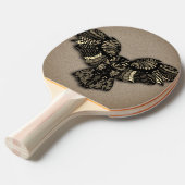 Raquette De Ping Pong Belle Chouette Rustique (Devant Angle)
