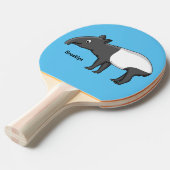 Raquette De Ping Pong Belle illustration de tapir de dessin animé (Devant Angle)