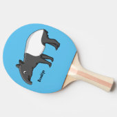 Raquette De Ping Pong Belle illustration de tapir de dessin animé (Côté)
