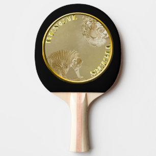 Raquette De Ping Pong Bengals Tigers Gold Coin,