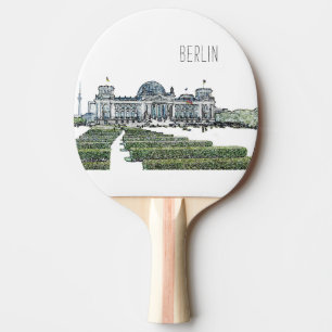 Raquette De Ping Pong Berlin Reichstag Parlement allemand Sketch