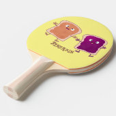 Raquette De Ping Pong Beurre d'arachide mignonne et caricature sandwich  (Devant Angle)