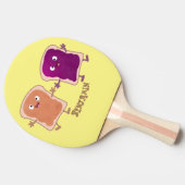 Raquette De Ping Pong Beurre d'arachide mignonne et caricature sandwich  (Côté)