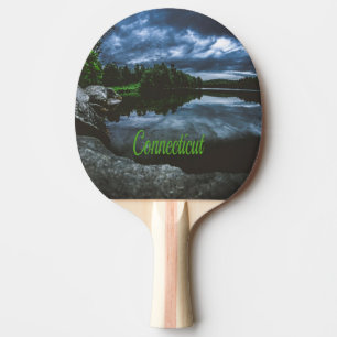 Raquette De Ping Pong Beutiful Lake Trees du Connecticut