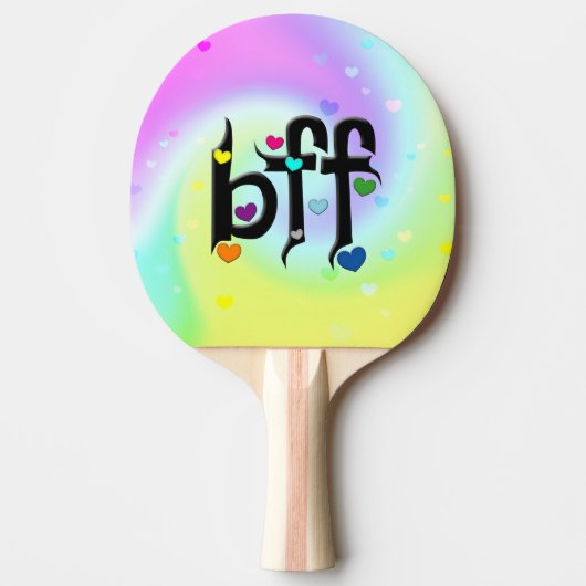 Raquette De Ping Pong bff - coeurs (Devant)