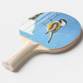 Raquette De Ping Pong Bickadee sur la peinture d'alimentation - Oiseaux  (Devant Angle)