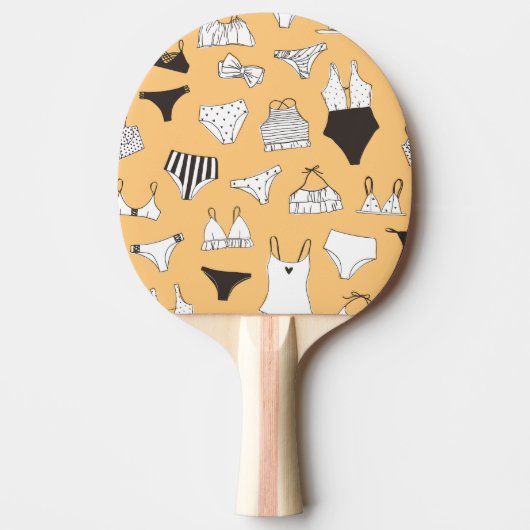 Raquette De Ping Pong Bikini tropical : Motif d'été à main (Devant)