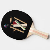 Raquette De Ping Pong Billets De Cricket, Bateaux Et Balles, (Côté)