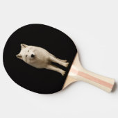 Raquette De Ping Pong Black 4 Luxe ping pong paddle, Ivory Arctic Wolf (Côté)