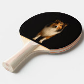 Raquette De Ping Pong Black 4 Luxe ping pong paddle, Loyal Collie Dog (Devant Angle)