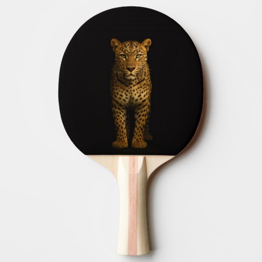 Raquette De Ping Pong Black 4 Luxe ping pong paddle, Majestic Leopard (Dos)