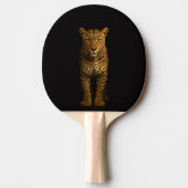 Raquette De Ping Pong Black 4 Luxe ping pong paddle, Majestic Leopard (Devant)