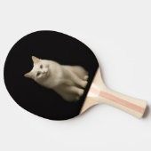 Raquette De Ping Pong Black 4 Luxe ping pong paddle, Turkish Angora Cat (Côté)
