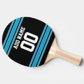 Raquette De Ping Pong Black Blue Sports Jersey avec votre nom et numéro (Côté)