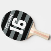 Raquette De Ping Pong Black Charcoal Team Jersey Preppy Stripe (Côté)