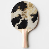 Raquette De Ping Pong Black Cream Gold Western Cowhide (Devant)