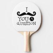 Raquette De Ping Pong Black Je te moustache une question (Devant)
