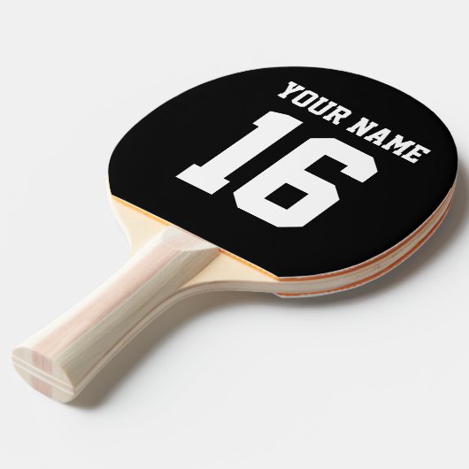 Raquette De Ping Pong Black Sporty Team Jersey (Devant Angle)
