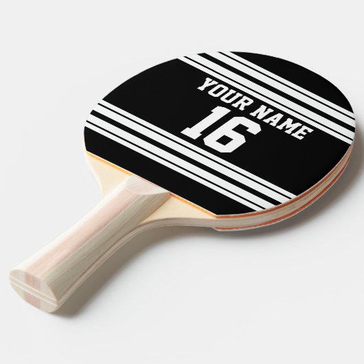 Raquette De Ping Pong Black White Team (Devant Angle)