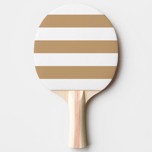 Raquette De Ping Pong Blanc moderne, Camel Brown bande (Devant)