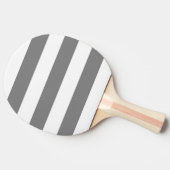 Raquette De Ping Pong Blanc Moderne, Rayure Gris Moyen (Côté)