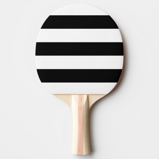 Raquette De Ping Pong Blanc Moderne, Rayure Noire (Devant)