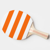 Raquette De Ping Pong Blanc Moderne, Rayure Orange (Côté)