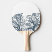 Raquette De Ping Pong Bleu Arbres du fond Boho tropical (Devant)