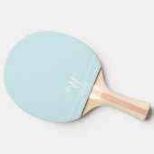 Raquette de Ping Pong Bleu Clair Monogrammée (Côté)