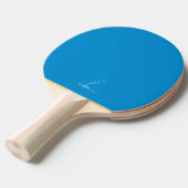Raquette de ping pong bleu clair monogrammée (Devant Angle)