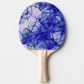Raquette De Ping Pong Bleu Cool Abstrait Art double (Devant)