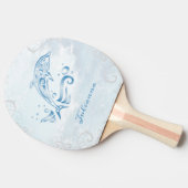Raquette De Ping Pong Bleu Dauphin Ping Paddle personnalisé (Côté)