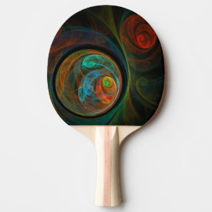 Raquette De Ping Pong Bleu de renaissance Art Abstrait