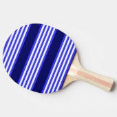 Raquette De Ping Pong Bleu et blanc cinq bandes motif (Côté)