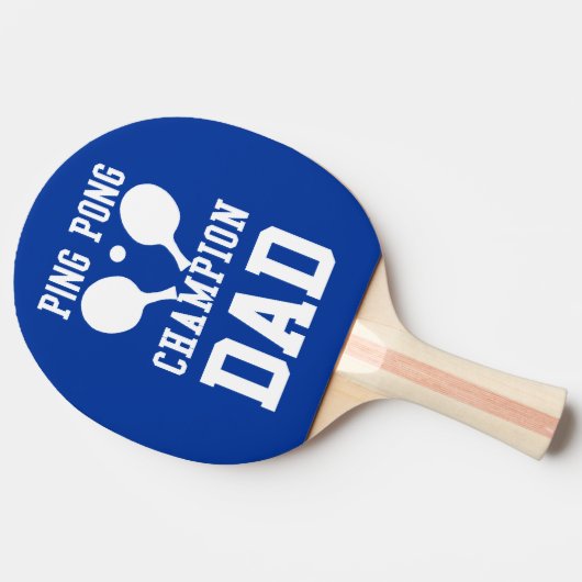 Raquette De Ping Pong Bleu et blanc papa Règles Ping Paddle (Côté)