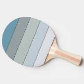 Raquette De Ping Pong Bleu Et Gris Sur Papier Aquarelle (Côté)
