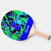 Raquette De Ping Pong Bleu et noir rétro (Côté)