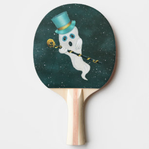 Raquette De Ping Pong Bleu fantôme flottant soyeux Oeil à bouche ouver