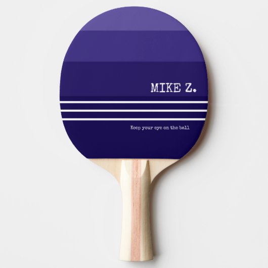 Raquette De Ping Pong Bleu foncé cool rayé (Devant)